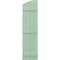 Ekena Millwork Americraft 4-Board (3 Batten) Wood Joined Board-n-Batten Shutters w/Ellipt Top, ARW401BE414X77SGH, PR ARW401BE414X77SGH - alternate 5